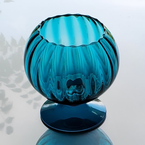 Empoli Other - Vntg Empoli Italian Ribbed Optic 6" x 6" Art Glass